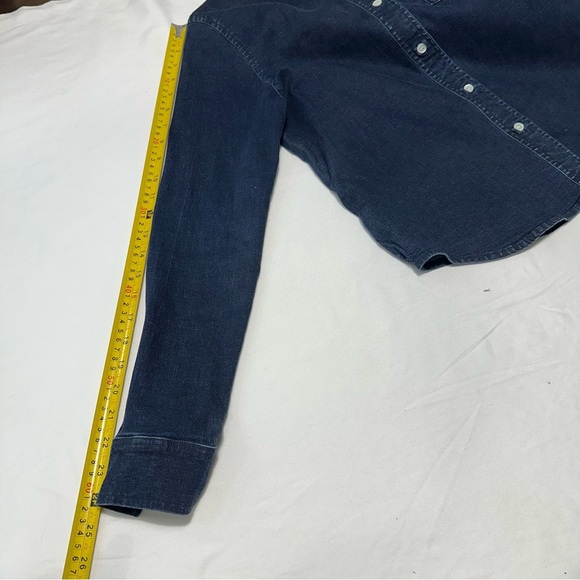 Joe's Jeans Classic Blue Button Down Shirt Sz 10P - Picture 10 of 10